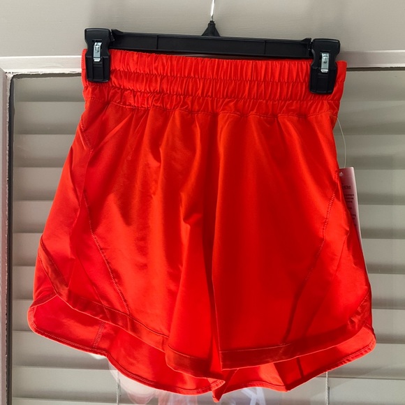 lululemon athletica Pants - NWT Lululemon Track That High-Rise Lined Short 5” in Solar Orange. Size …